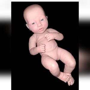 Berenguer 13.5" Realistic Nude Lifelike Baby Doll With Blue Eyes